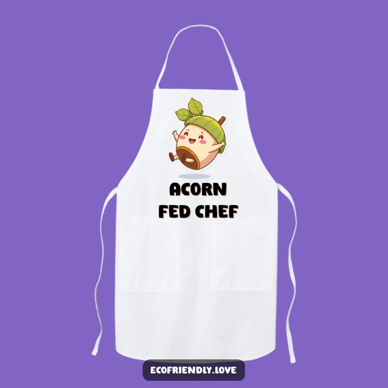 Funny Acorn Cartwheel Apron: Joyful & Hilarious Nutty Kitchen Wear