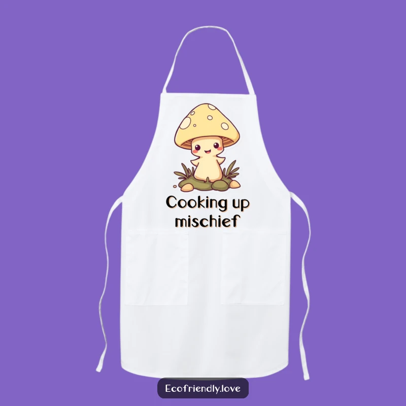 Funny Mushroom Apron: Cook Up Fun with a Mischievous Character