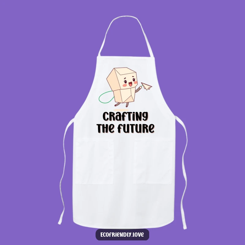 Funny Recycled Paper Chef Apron: Eco-Friendly Kitchen Humor