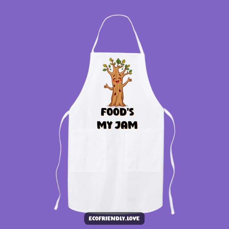 Funny Tree Apron: Dancing Chef Character, Cook with Flair, Perfect Gift!