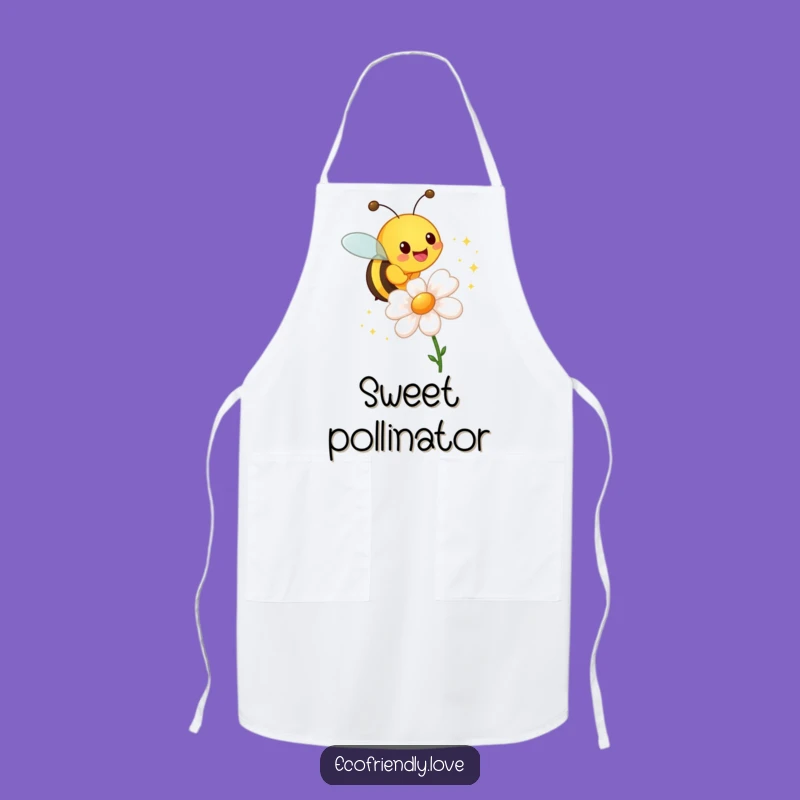 Funny Bee Sparkle Apron: Cheerful & Hilarious Floral Kitchen Wear