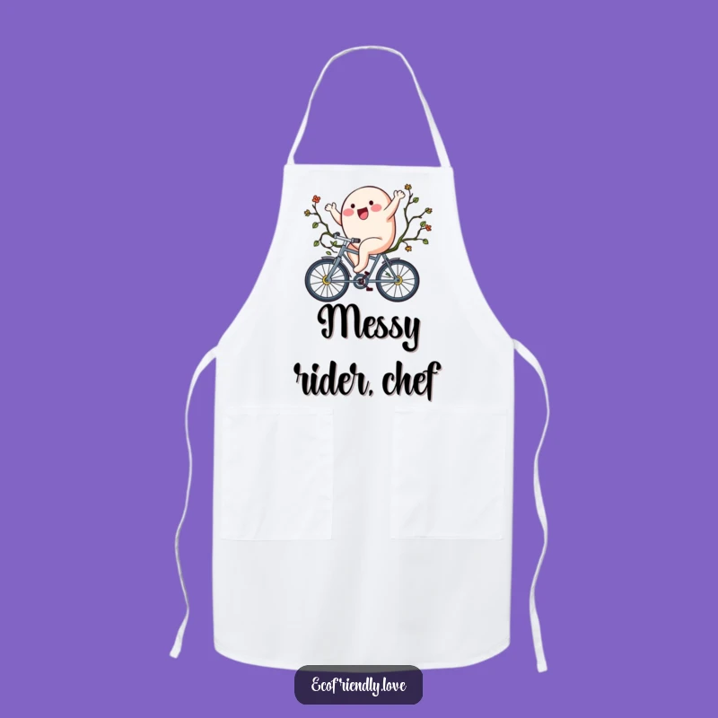 Funny Blob Riding Vine Bicycle Apron: Cook with Quirky Fun