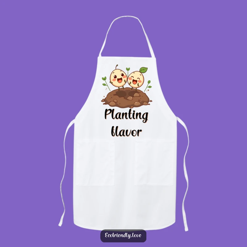 Funny Bouncing Seeds Apron: Giggling Pair Soil Kitchen Wear Funny Gift