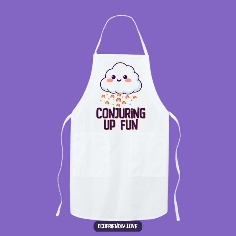 Funny Cloud Rainbow Apron - Cook with Cheerful Humor Gift
