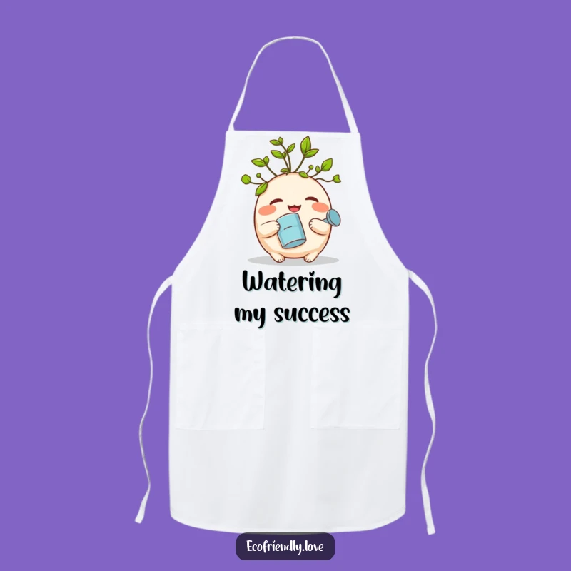 Funny Sprout Apron: Giggle Leaf Creature Watering Can Kitchen Wear Funny Gift