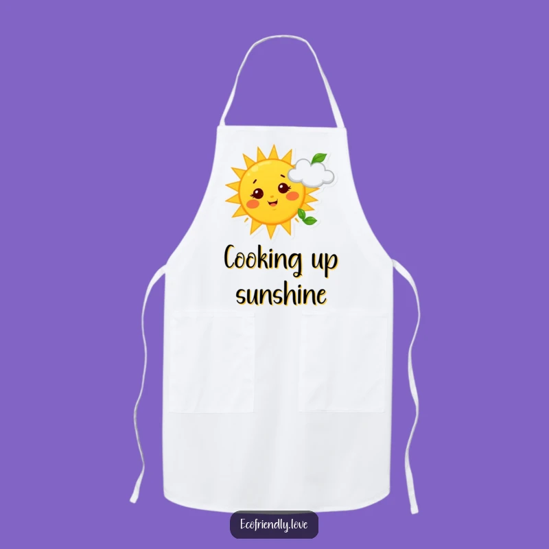 Funny Sun & Cloud Apron: Cook with Cheerful Sky Vibes, Ideal Funny Gift for Chefs
