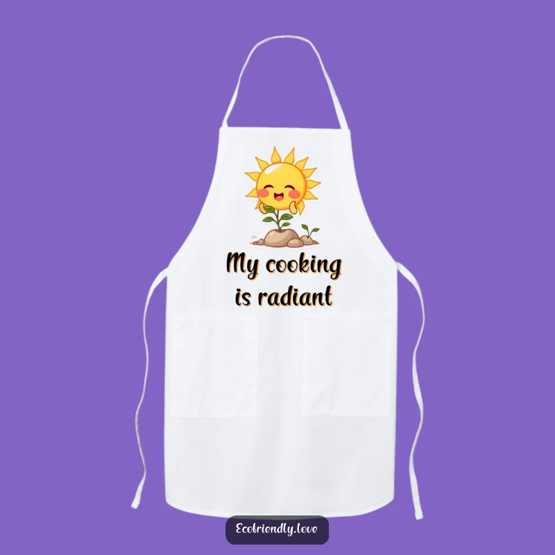 Funny Sun Plant Light Apron: Grow Smiles in the Kitchen