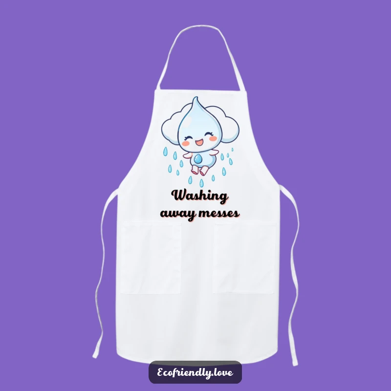 Funny Water Droplet Apron: Kitchen Fun Cloud Slide, Excellent Funny Gift!