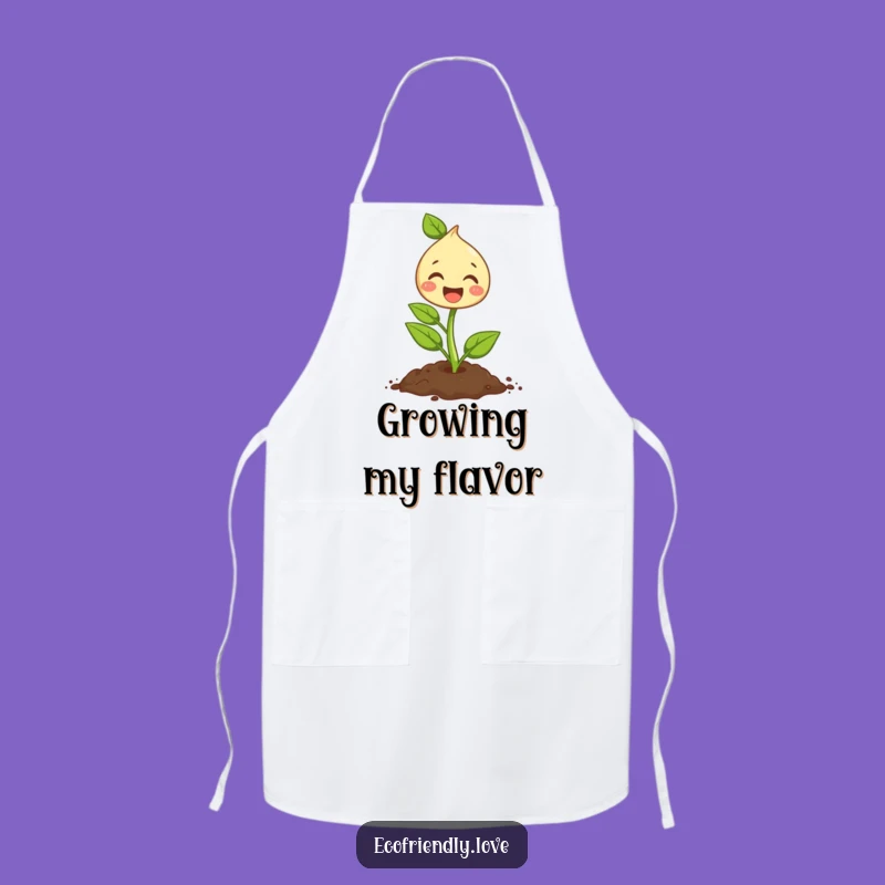 Funny Sprout Apron: Cute Chef Gardener, Protects Clothes, Ideal Funny Gift