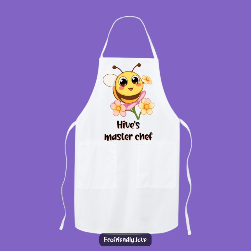 Funny Bee Flower Apron: Buzz into the Kitchen with Style