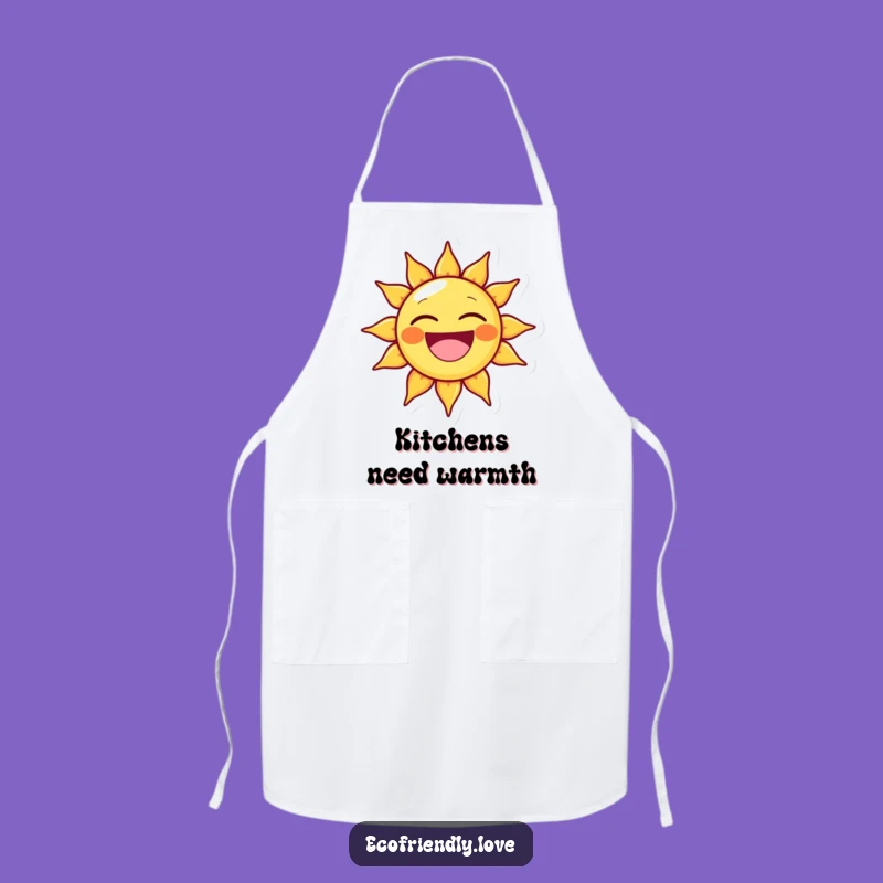 Funny Sun Apron: Beaming Chef Character, Cook with Joy, Perfect Gift!