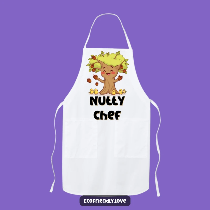 Funny Tree Juggling Acorns Apron: Cook with Woodland Fun and Hilarious Style
