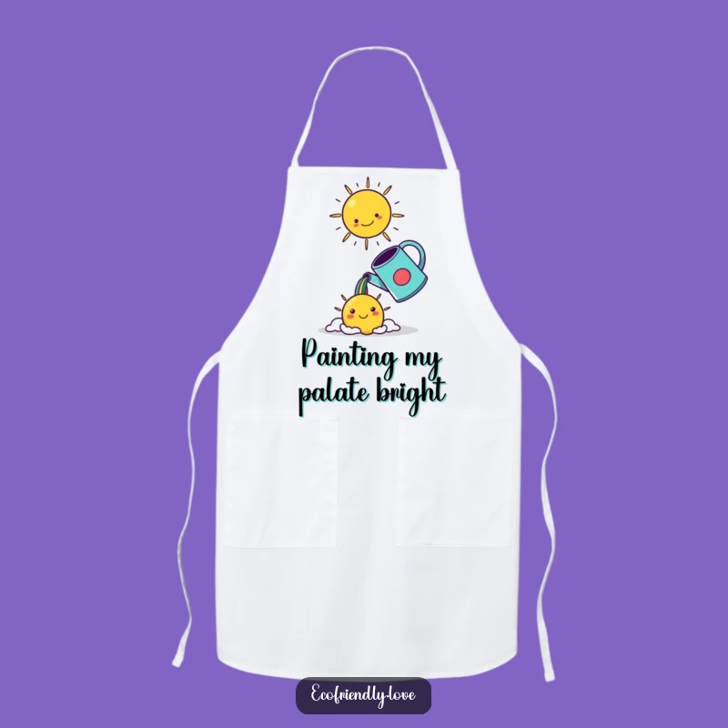 Funny Kawaii Watering Can Kitchen Apron - Cheerful Cooking Companion