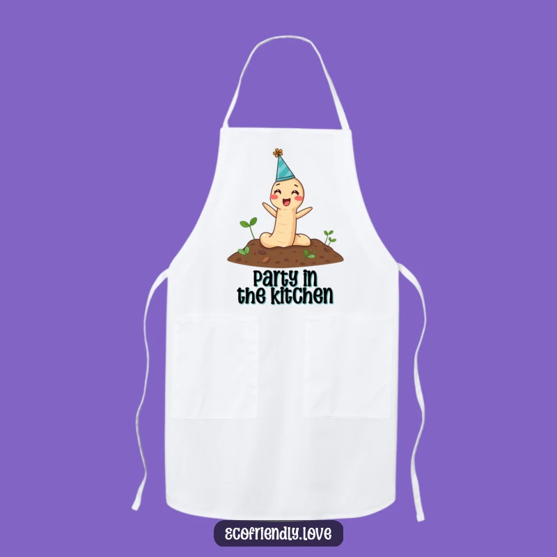 Funny Earthworm Party Apron: Cook Up Fun with this Hilarious Kitchenwear