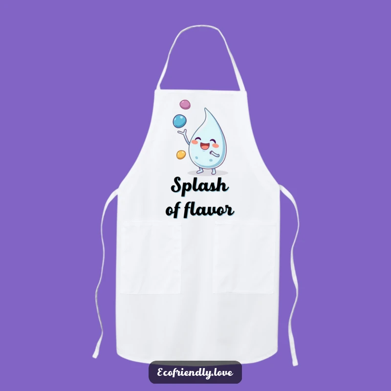 Funny Water Droplet Apron: Joyful Juggling Character Kitchen Wear for Chefs & Gifts
