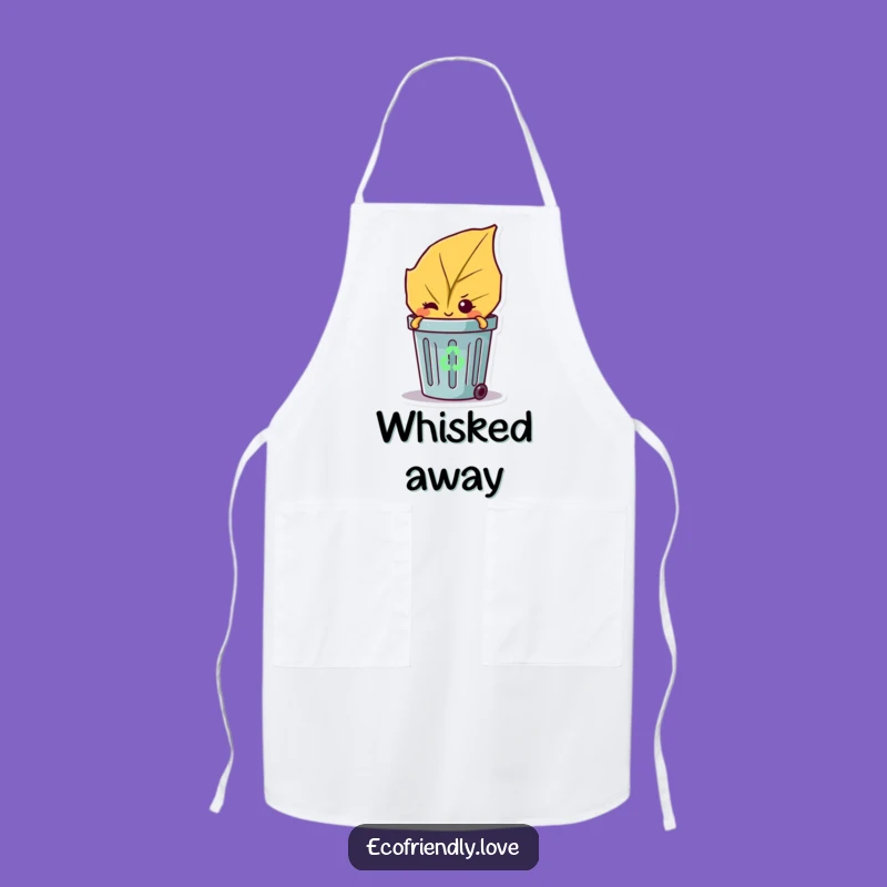 Funny Leaf Wink Apron: Mischievous Eco Character Kitchen Wear for Chefs & Gifts