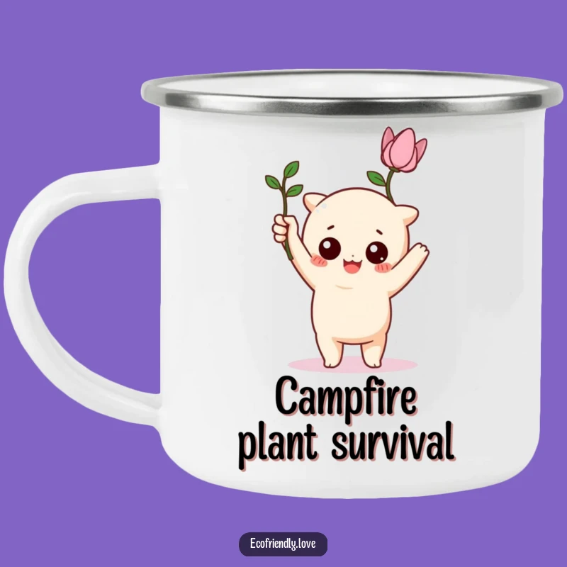 Funny Kawaii Plant Hero Camping Mug - Adventure Botany!