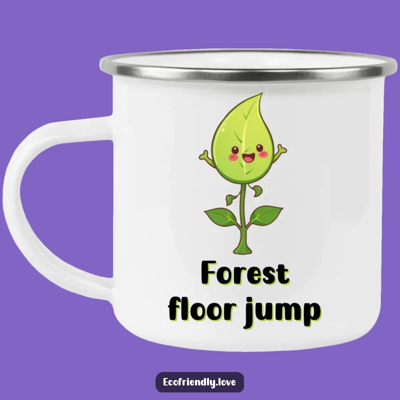 Funny Leaf Campfire Mug: Joyful Nature Drinkware for Outdoor Adventures
