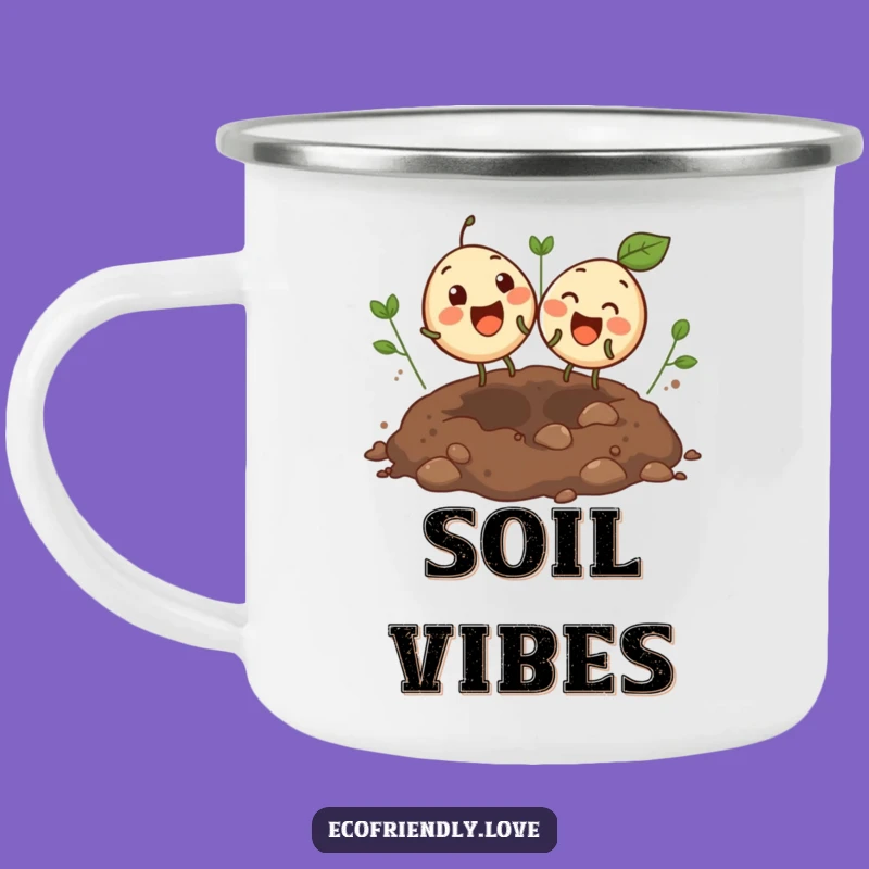 Funny Bouncing Seeds Camping Mug: Giggling Pair Soil Outdoor Mug Funny Gift
