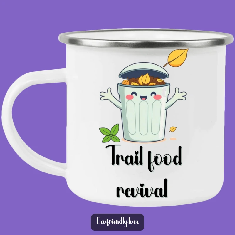 Funny Compost Bin Leaf Camping Mug: Eco-Cheer for Outdoor Adventures