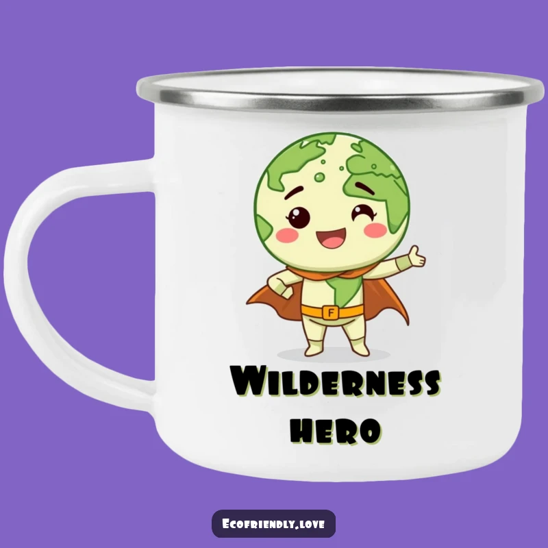 Funny Earth Superhero Camping Mug: Adventure and Protection with Humor