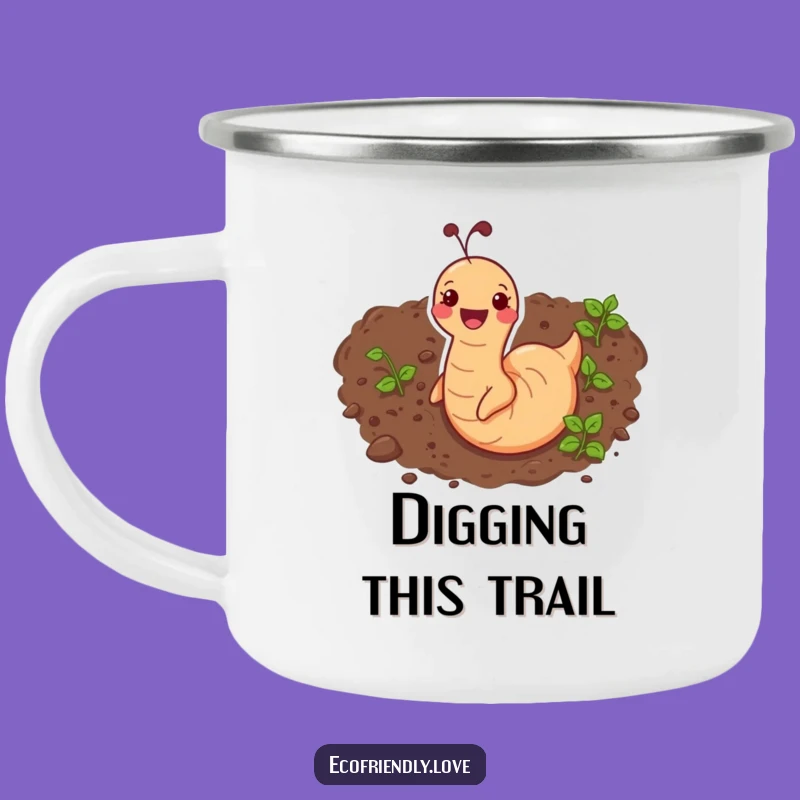 Funny Earthworm Camping Mug: Earthy Humor for Your Adventures, Perfect Funny Gift