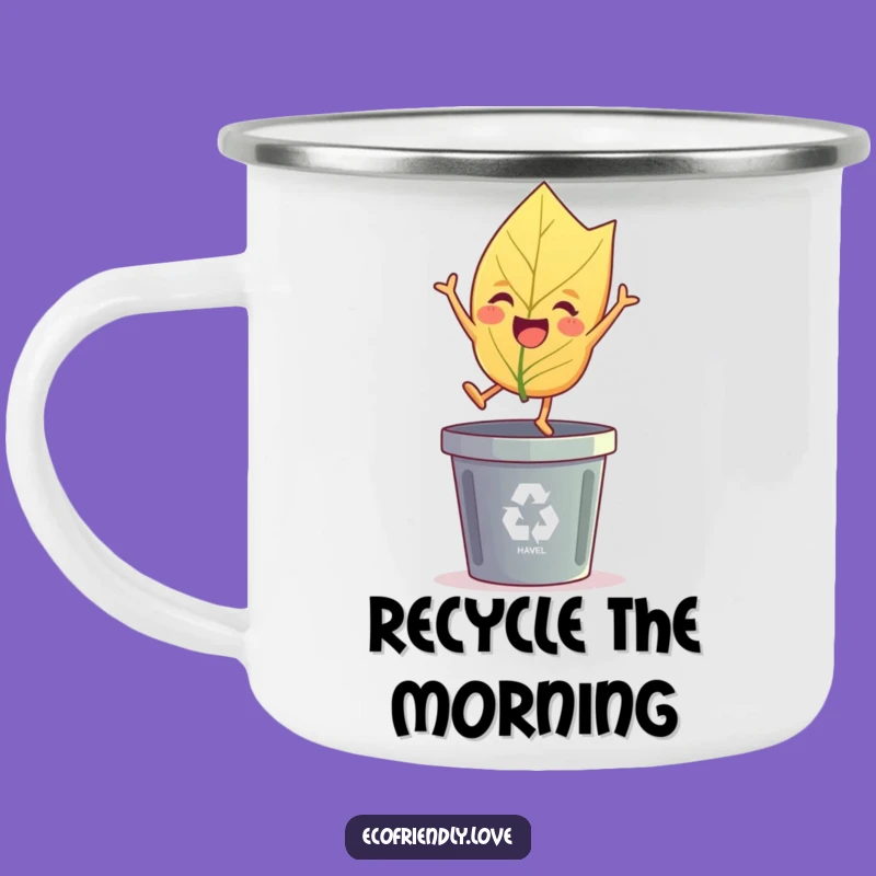 Funny Leaf's Eco Camping Mug: Adventure Sustainably with Humor Gift