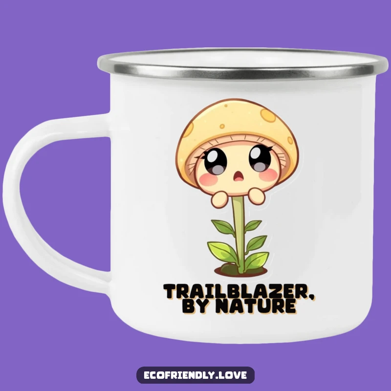 Funny Mushroom Leaping Sprout Camping Mug: Adventure-Ready Surprise Drinkware