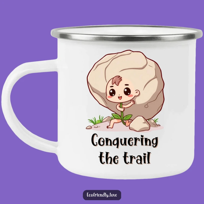 Funny Seedling Boulder Camping Mug: Determined & Durable for Outdoor Strength