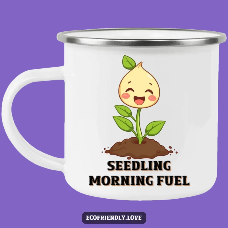 Funny Sprout Camping Mug: Cute Sprout Gardener, Durable Outdoor Mug, Funny Gift