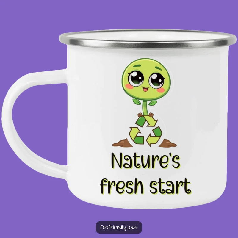 Funny Sprout Recycling Camping Mug: Adventure Fuelled by Eco-Smiles