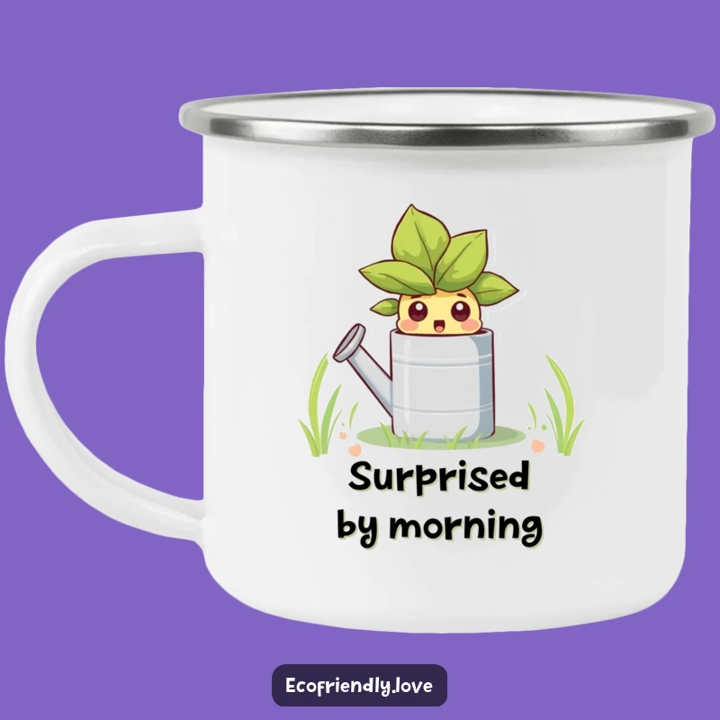 Funny Sprout Watering Can Camping Mug: Sip Your Adventure Brew