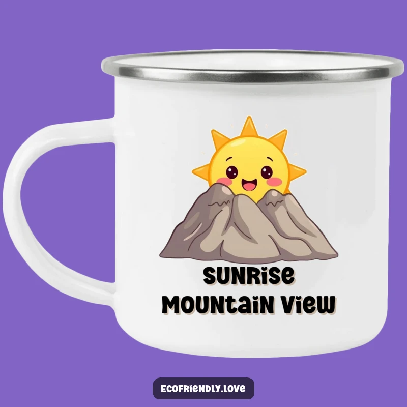Funny Sun Camping Mug: Mountain Peak, Durable Outdoor Mug, Adventurous Funny Gift