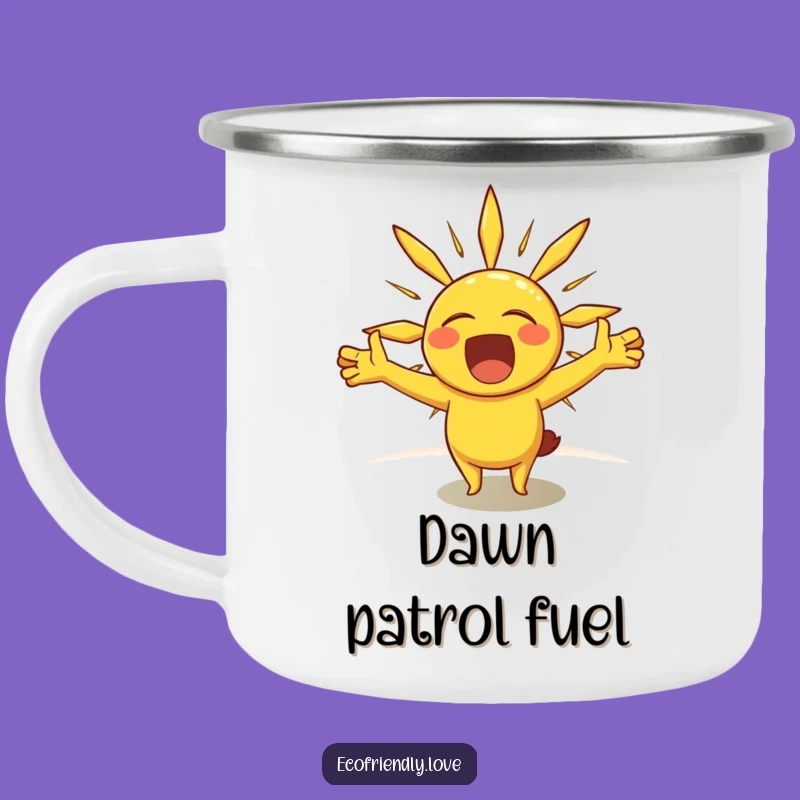 Funny Sunshine Yawn Camping Mug - Morning Adventures with Humor Gift