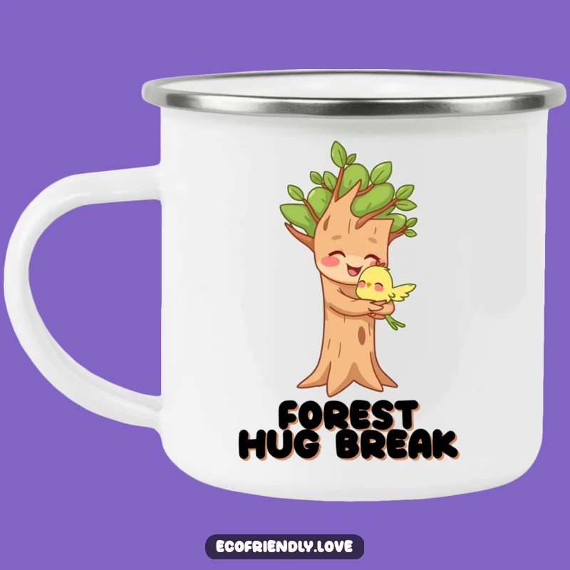 Funny Tree Camping Mug: Nature Hug, Durable Outdoor Mug, Sweet Funny Gift