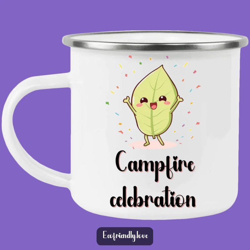 Funny Victory Leaf Camping Mug: Celebratory & Durable for Festive Outdoors