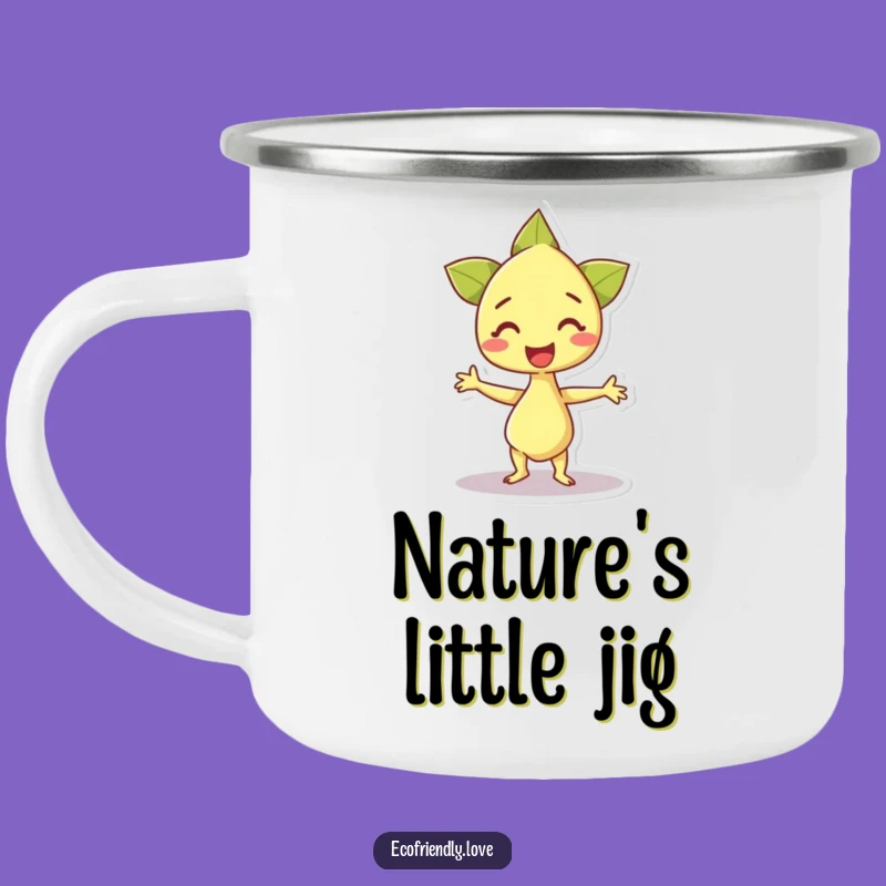 Funny Happy Sprout Dance Camping Mug: Adventure with Cheer