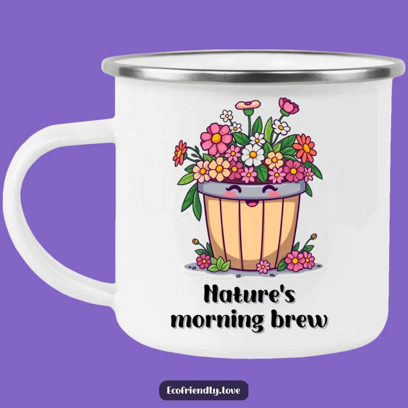 Funny Compost Bin Camping Mug: Outdoor Bloom, Eco Fun, Perfect Funny Gift