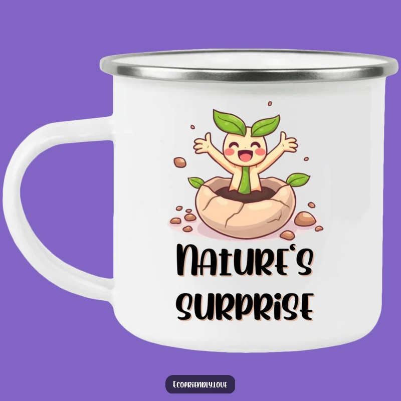 Funny Sprout Surprise Camping Mug: Durable Growing Character Drinkware for Outdoors & Gifts