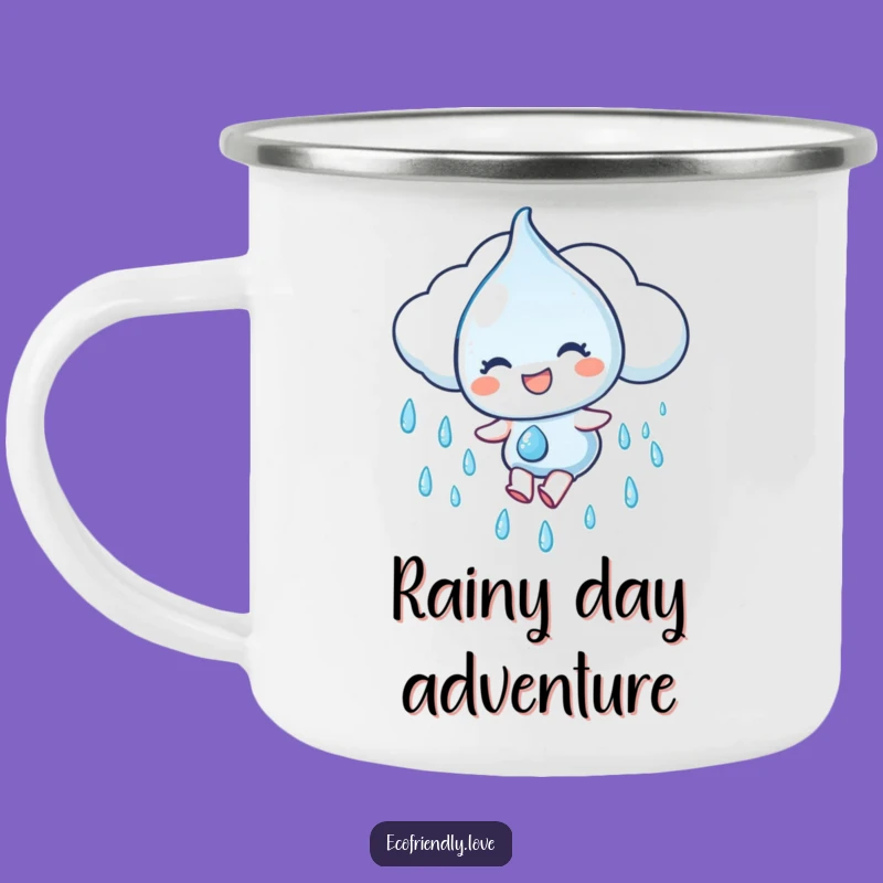 Funny Water Droplet Camping Mug: Durable Cloud Slide, Your Refreshing Adventure Funny Gift!