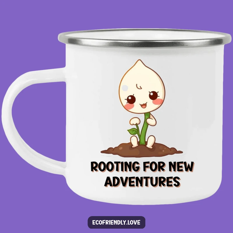 Funny Kawaii Sprout Planting Seed Camping Mug: Outdoor Garden Charm