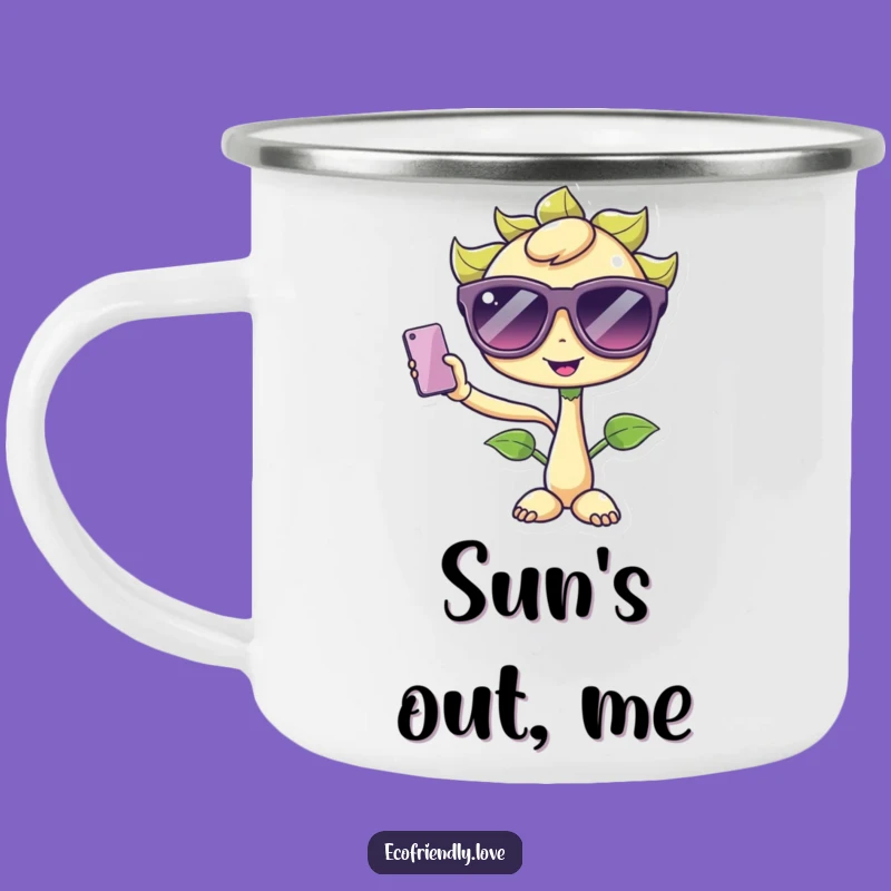 Funny Kawaii Sprout Selfie Camping Mug: Stylish & Durable for Outdoor Trends