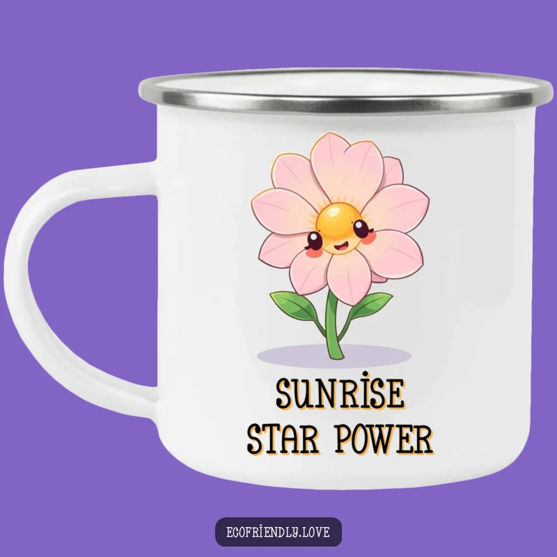 Funny Kawaii Flower Star Camping Mug - Dramatic Adventures!