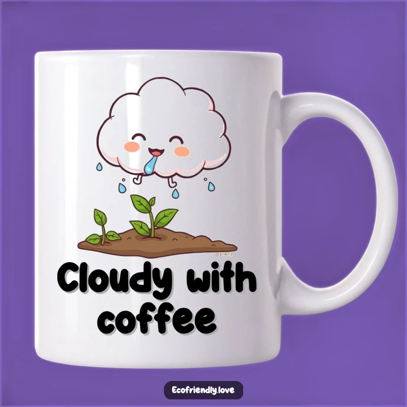 Funny Cloud Rain Mug: Giggle-Inducing Humor for Plant Lovers
