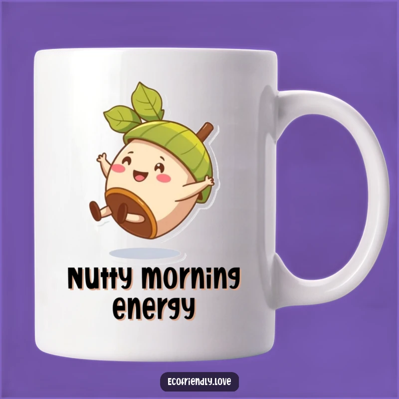Funny Acorn Cartwheel Mug: Joyful & Hilarious Nutty Gift