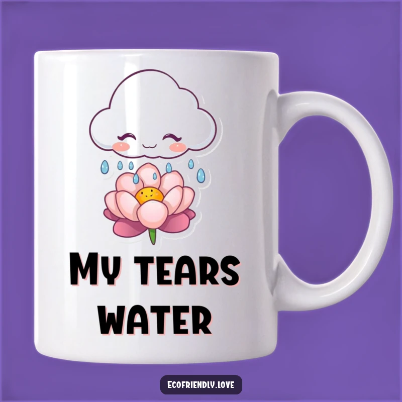 Funny Cloud Mug: Giggling Rain Character, Cute & Cheerful Funny Gift