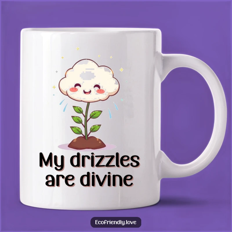 Funny Cloud Rain Plant Mug: Joyful Sparkle Gift for a Happy Soul