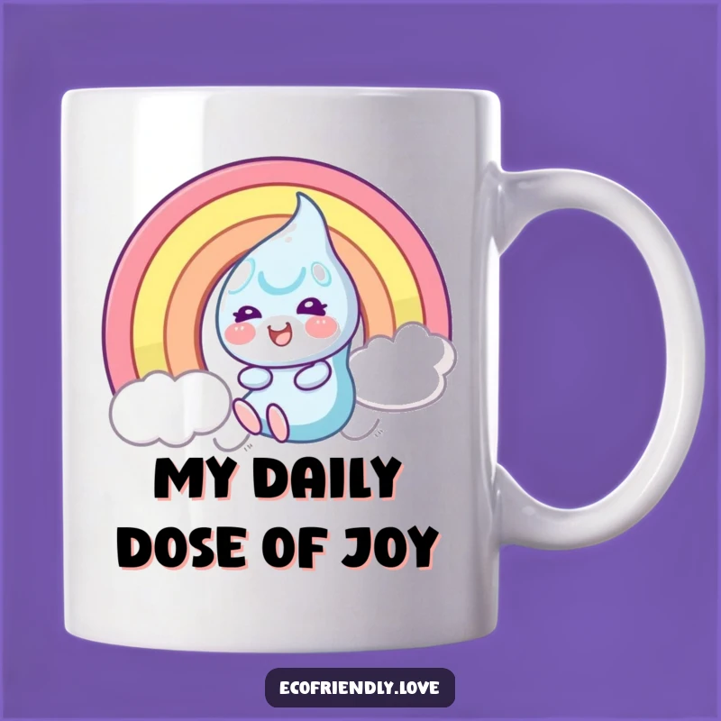 Funny Dewdrop Rainbow Slide Mug: Perfect Cheerful Gift for Joyful Mornings