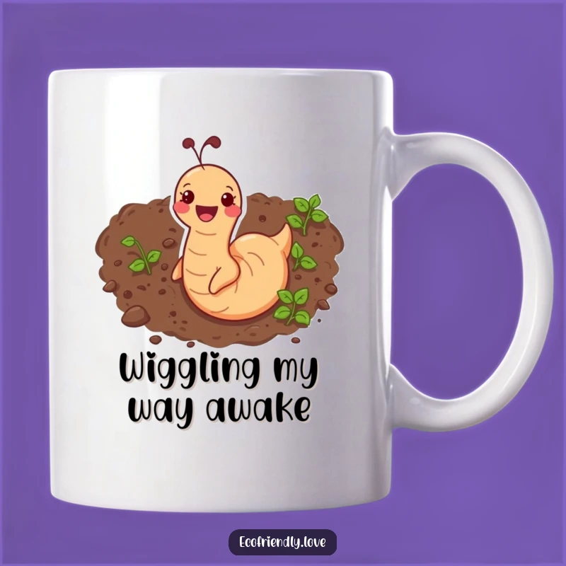 Funny Earthworm Mug: Wiggle Your Way to Laughter, Hilarious Garden Gift Mug