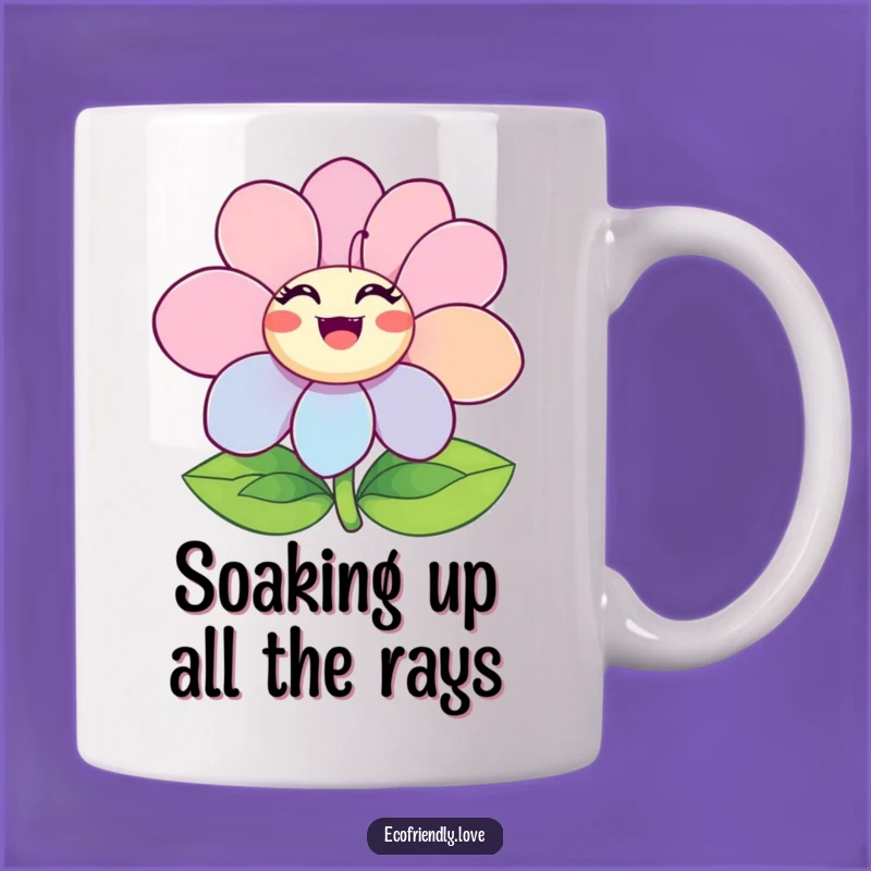 Funny Ecstatic Flower Mug: A Blooming Happy Petal Character Perfect Gift